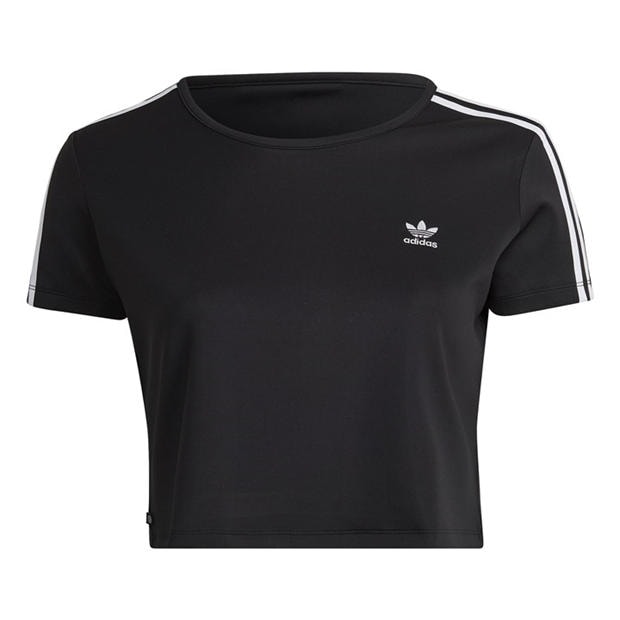 ADIDAS ORIGINALS: ADIDAS ORIGINALS Adicolor Classics Plus Size Crop 3-Stripes T-Shirt Womens