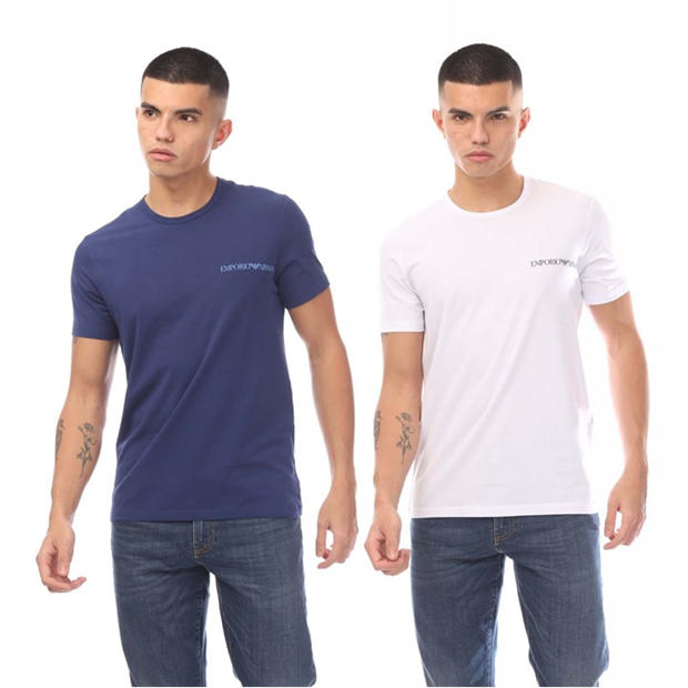 Emporio Armani: Emporio Armani 2 Pack of Lounge Crewneck T-Shirts