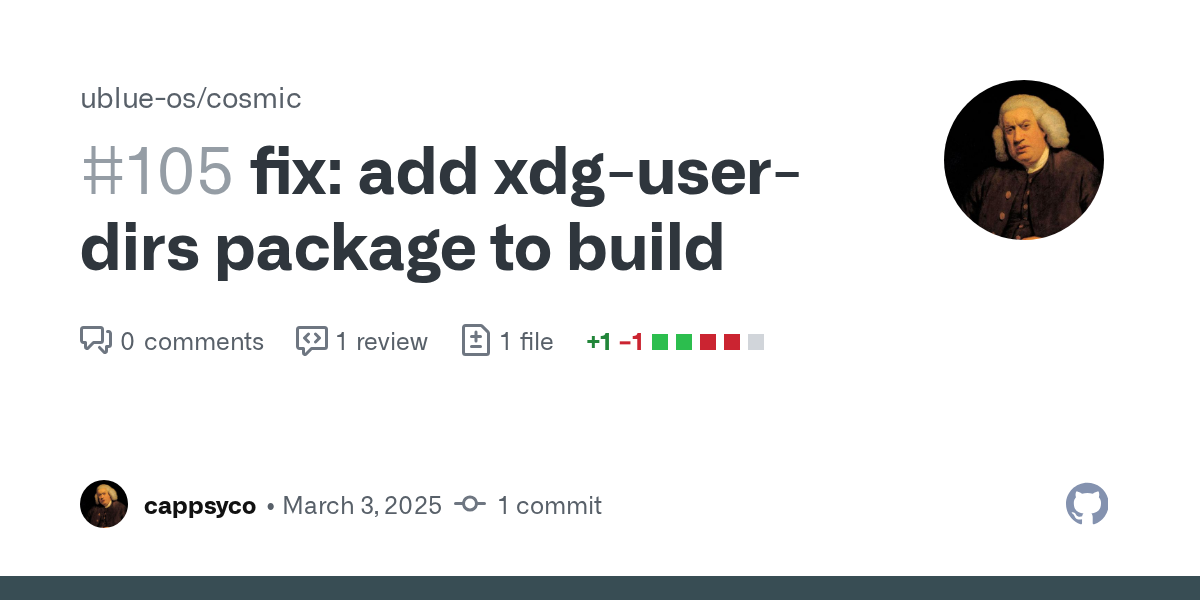 fix: add xdg-user-dirs package to build by cappsyco · Pull Request ...