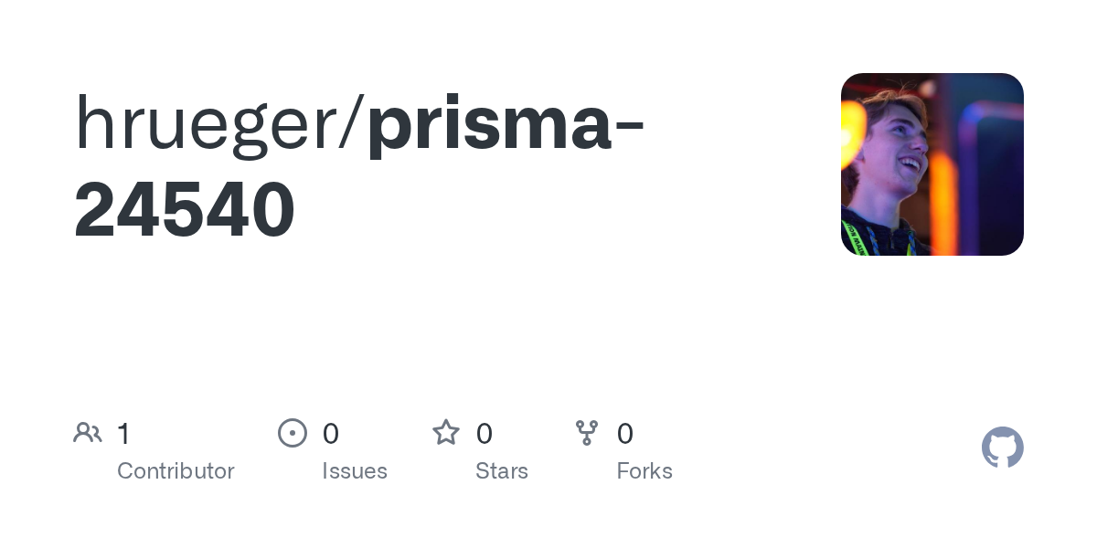 GitHub - hrueger/prisma-24540