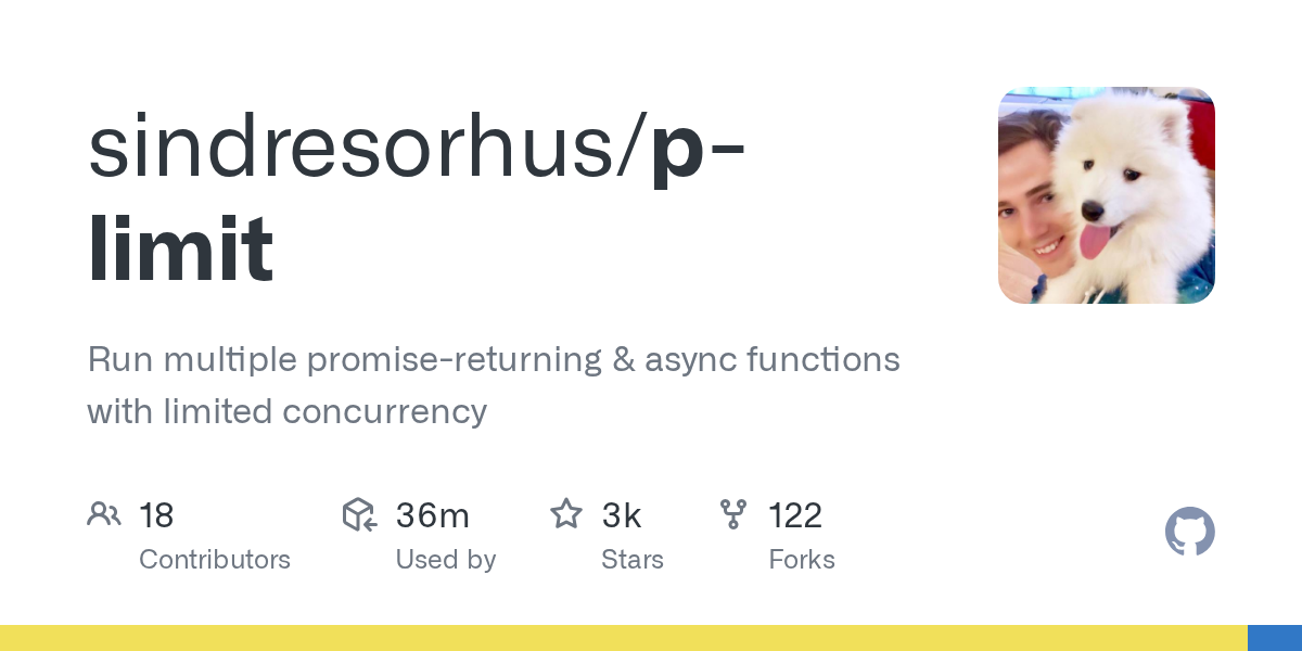 GitHub - sindresorhus/p-limit: Run multiple promise-returning & asy...