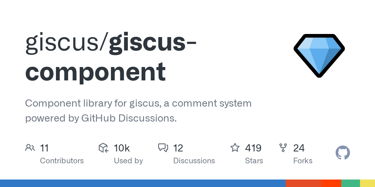GitHub - giscus/giscus-component: Component library for giscus, a c...