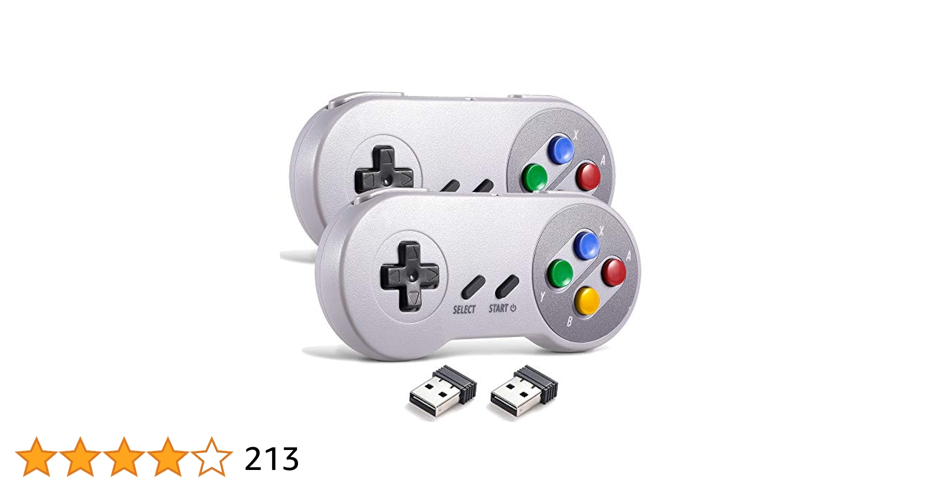 miadore Wireless USB Controller for SNES Emulator, 2 Pack 2.4G USB ...