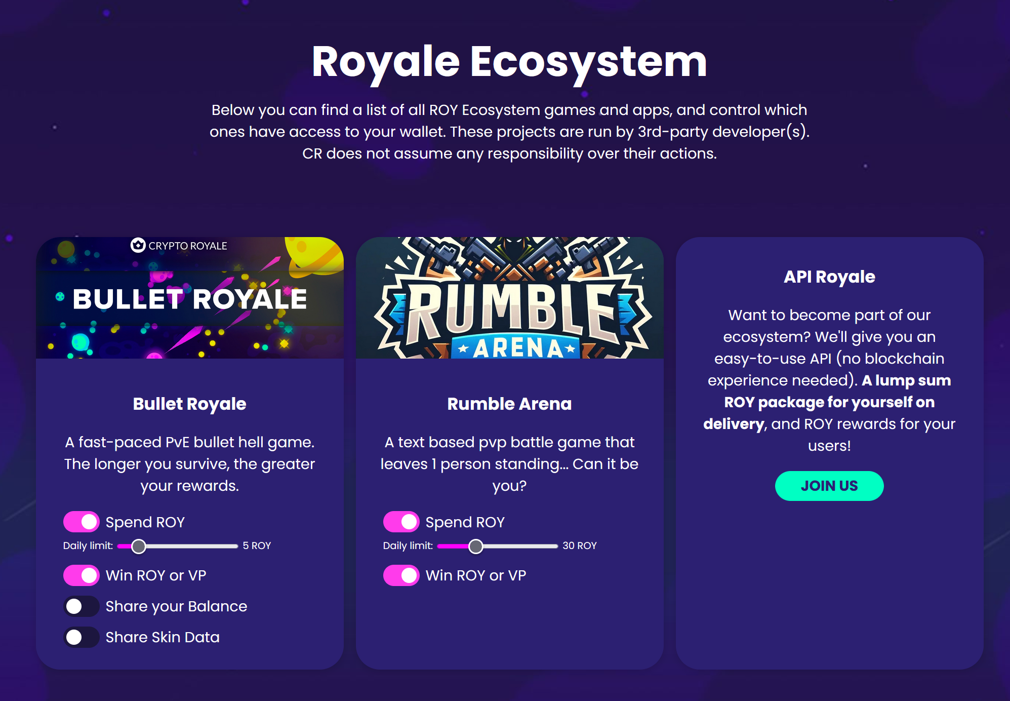 GitHub - cryptoroyale/api-royale-integration-demo: A sample application ...