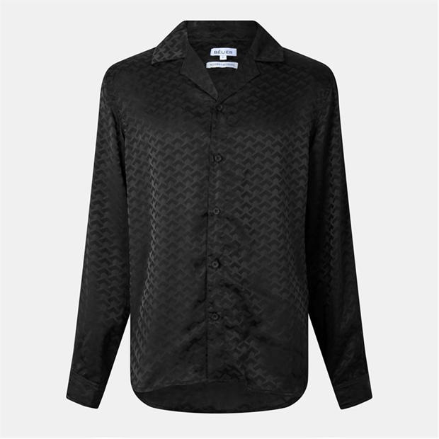 BELIER: BELIER Men's Patterned Long-Sleeve Shirt