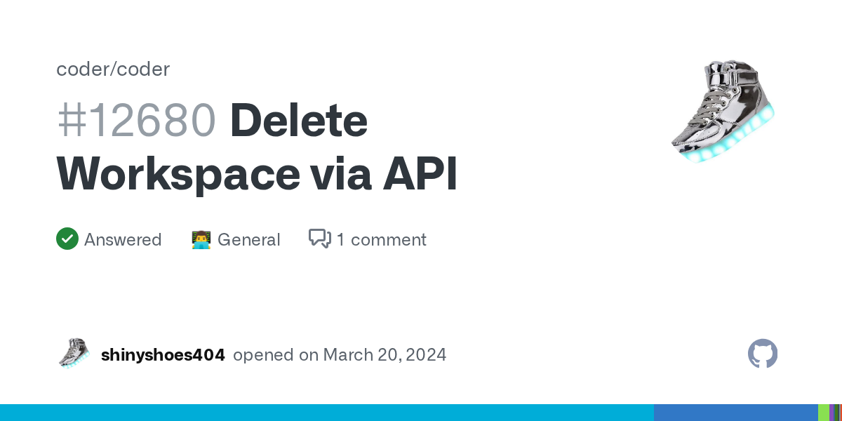 Delete Workspace via API · coder coder · Discussion #12680
