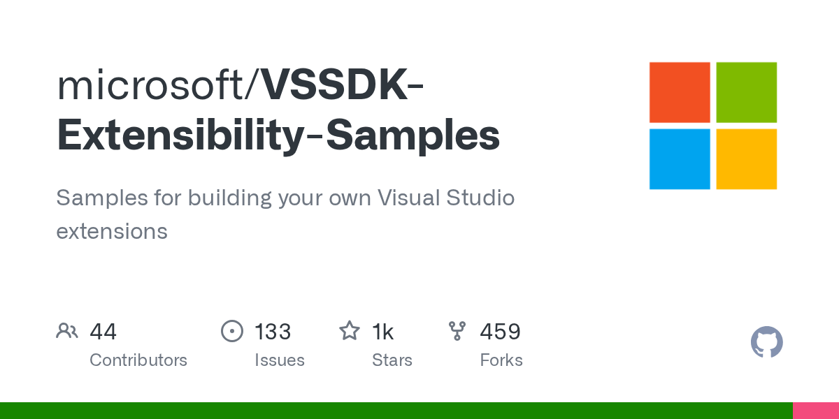 GitHub - microsoft/VSSDK-Extensibility-Samples: Samples for buildin...