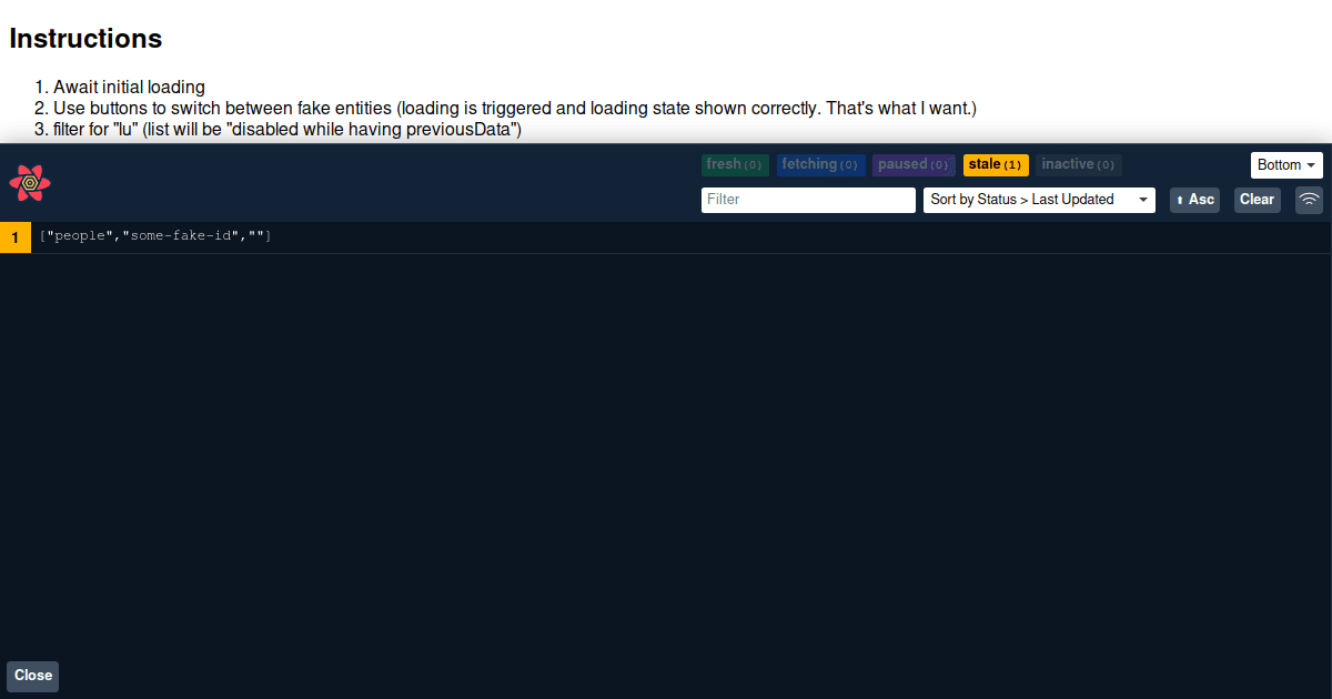 reactQuery with keepPreviousData