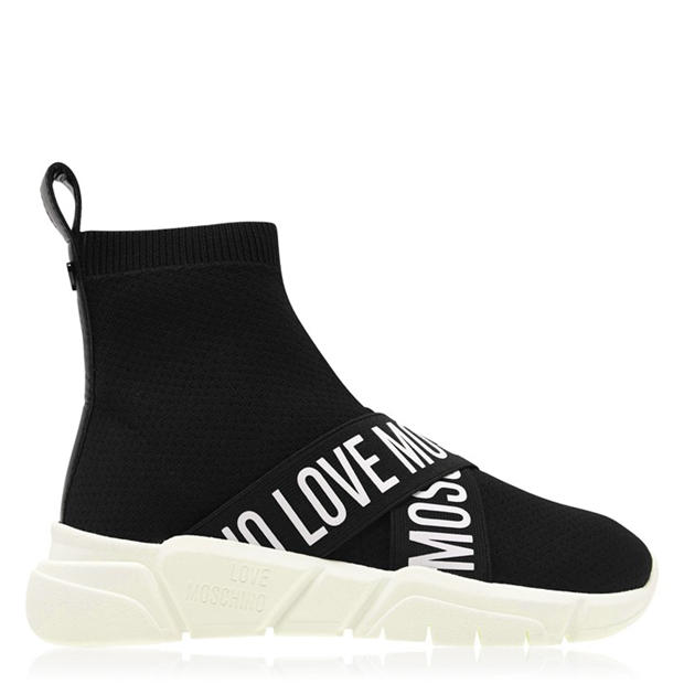 LOVE MOSCHINO: LOVE MOSCHINO Strap Sock Runners