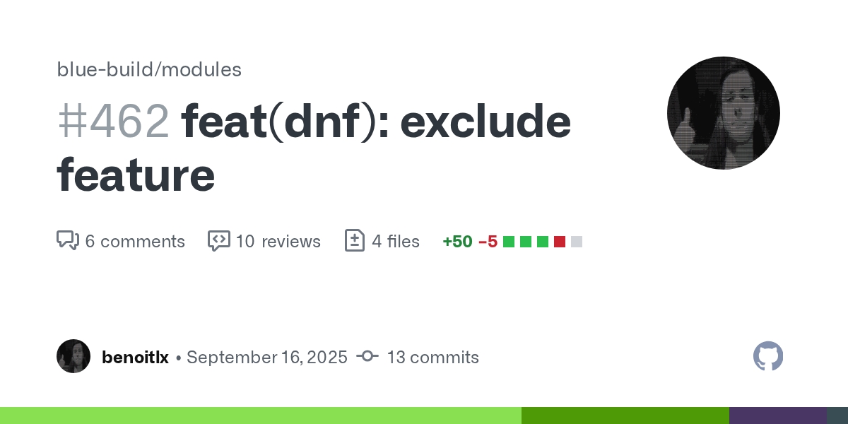 feat(dnf): exclude feature by benoitlx · Pull Request #462 · blue...