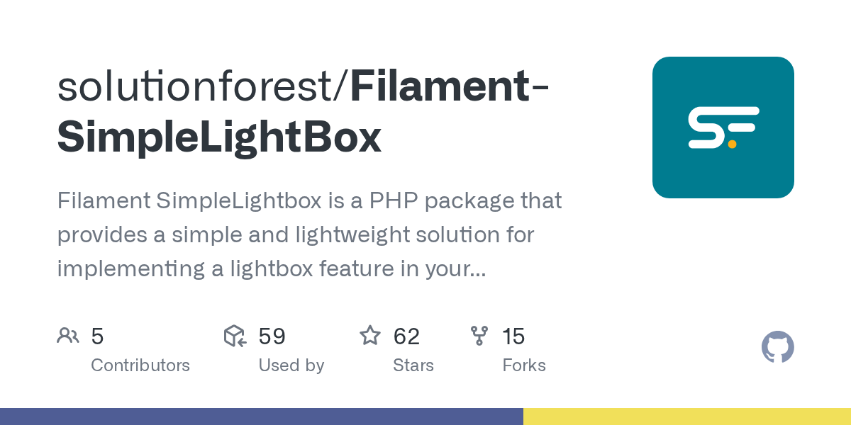 GitHub - solutionforest/Filament-SimpleLightBox: Filament SimpleLig...
