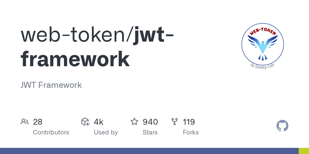 GitHub - web-token/jwt-framework: JWT Framework