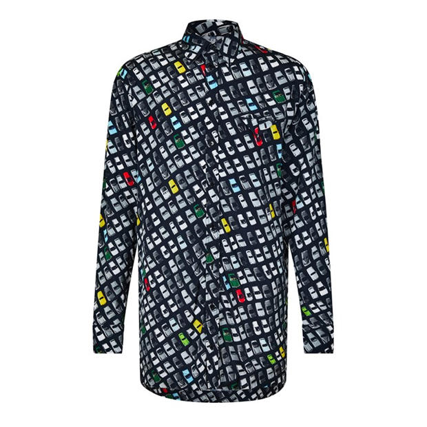 BOTTEGA VENETA: BOTTEGA VENETA Men's Patterned Long Sleeve Shirt
