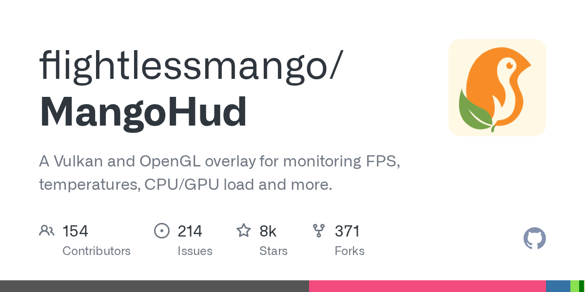 GitHub - flightlessmango/MangoHud: A Vulkan and OpenGL overlay for ...
