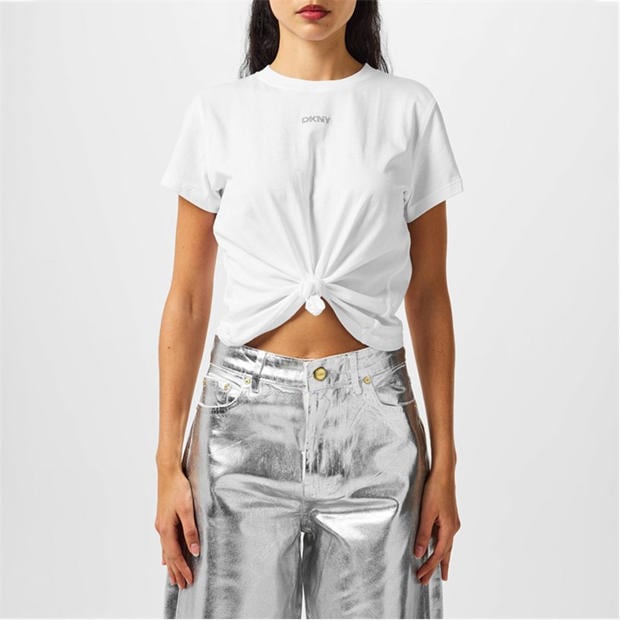 DKNY: DKNY Women's Stud Logo Oversized T-Shirt