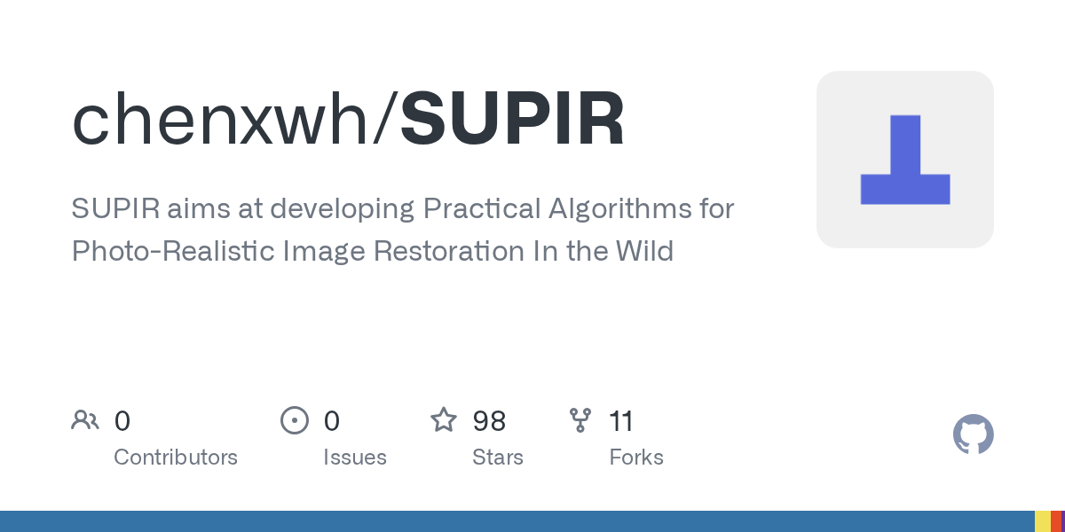 GitHub - chenxwh/SUPIR: SUPIR aims at developing Practical Algorith...