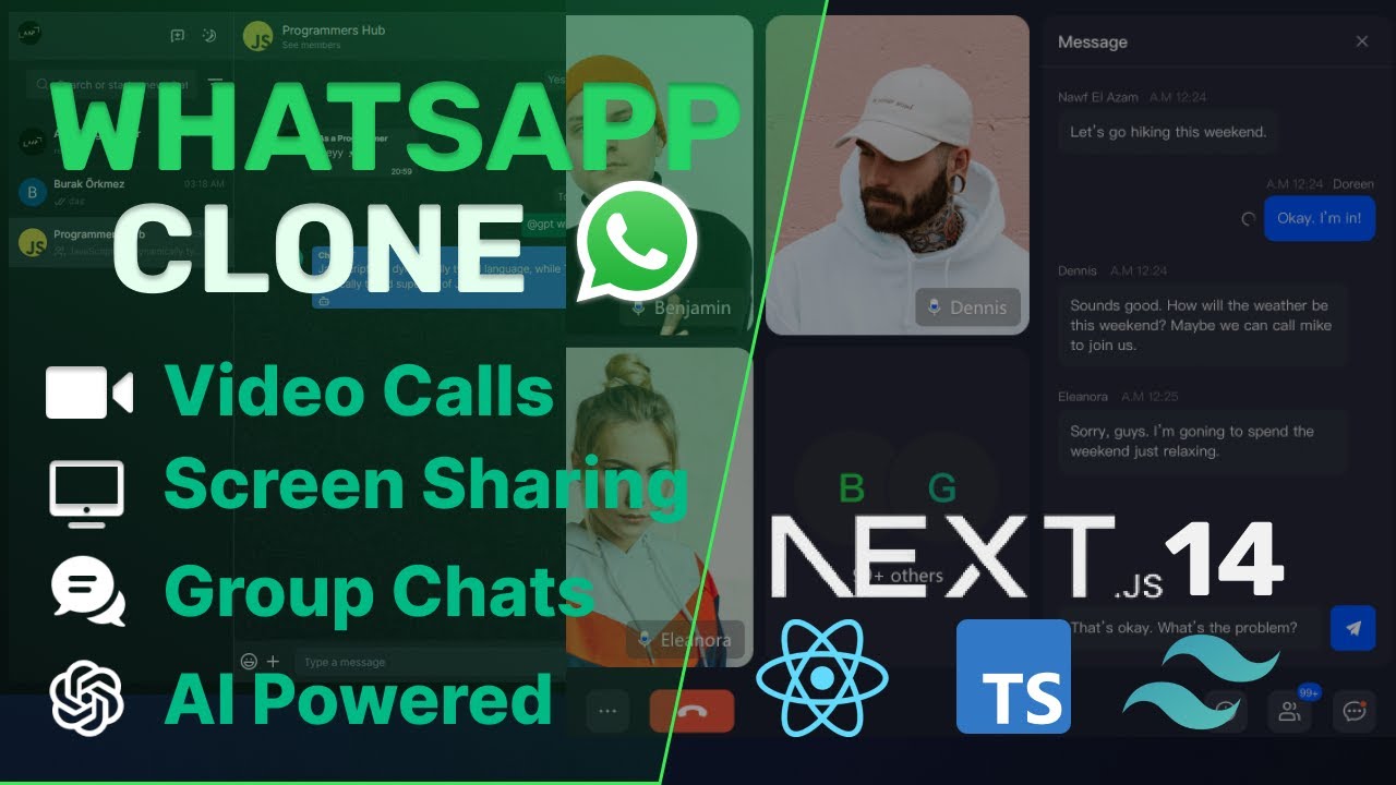 Next.js Project: AI Powered WhatsApp Clone | Video Calls, Screen Sh...