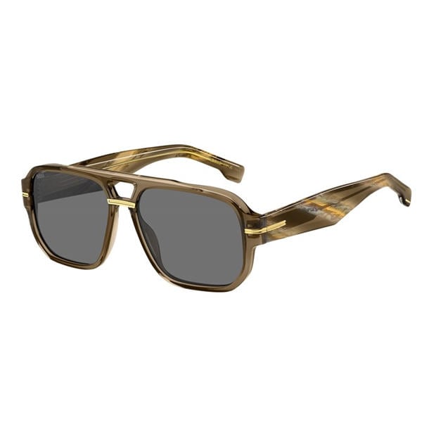 Boss: Boss Men's Rectangular Round Sunglasses