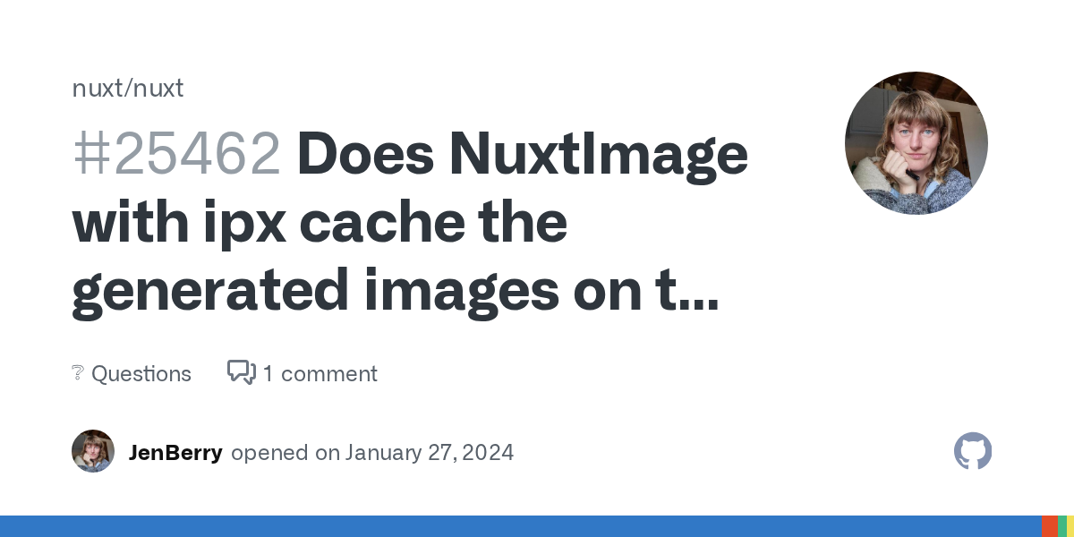 Does NuxtImage with ipx cache the generated images on the server wh...