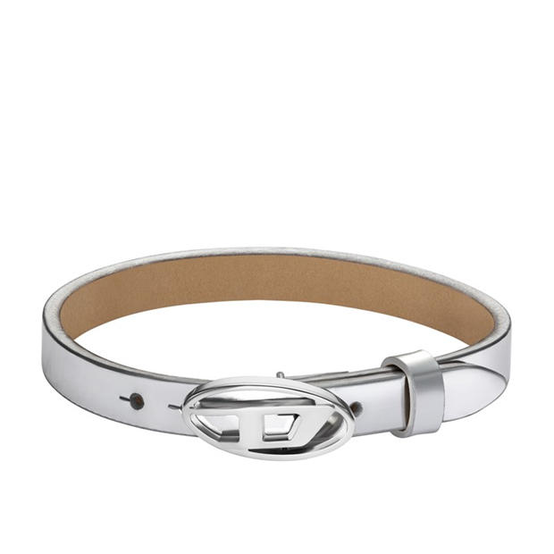 Diesel: Diesel Leather Stackable Bracelet