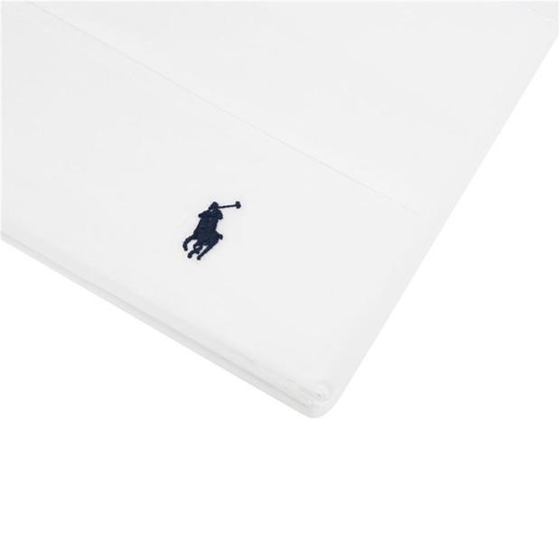 Ralph Lauren Home: Ralph Lauren Home RalphLaurenHome Polo Player Flat Sheet - White