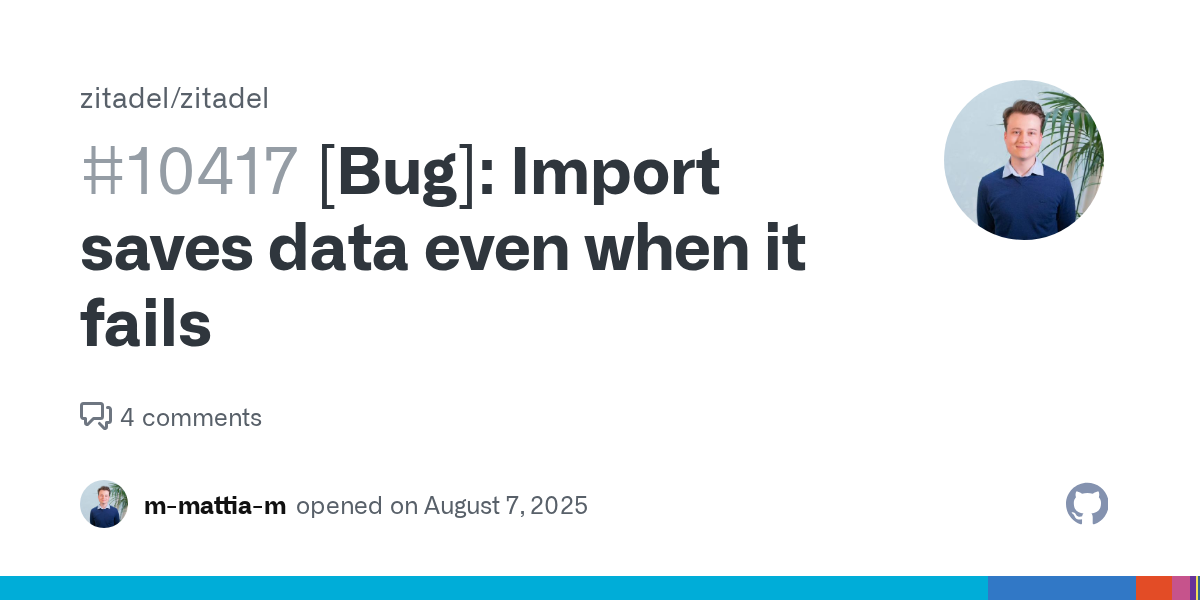 [Bug]: Import saves data even when it fails · Issue #10417 · zita...