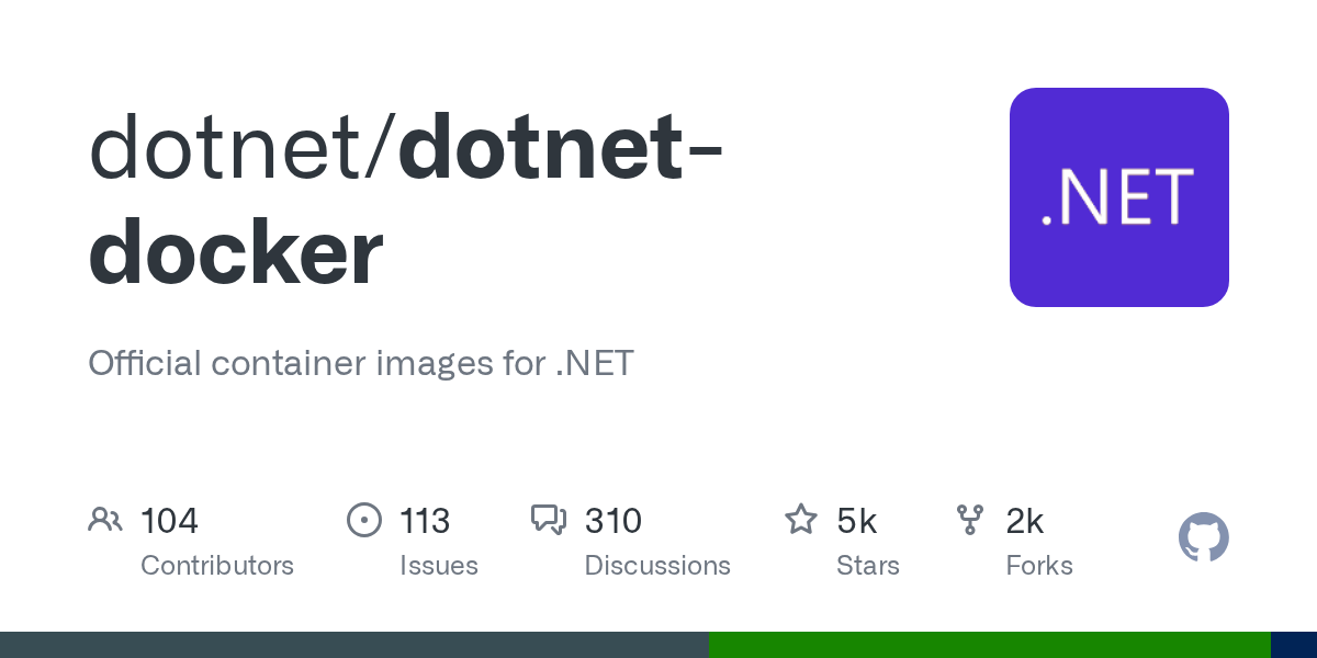 GitHub - dotnet/dotnet-docker: Docker images for .NET and the .NET ...