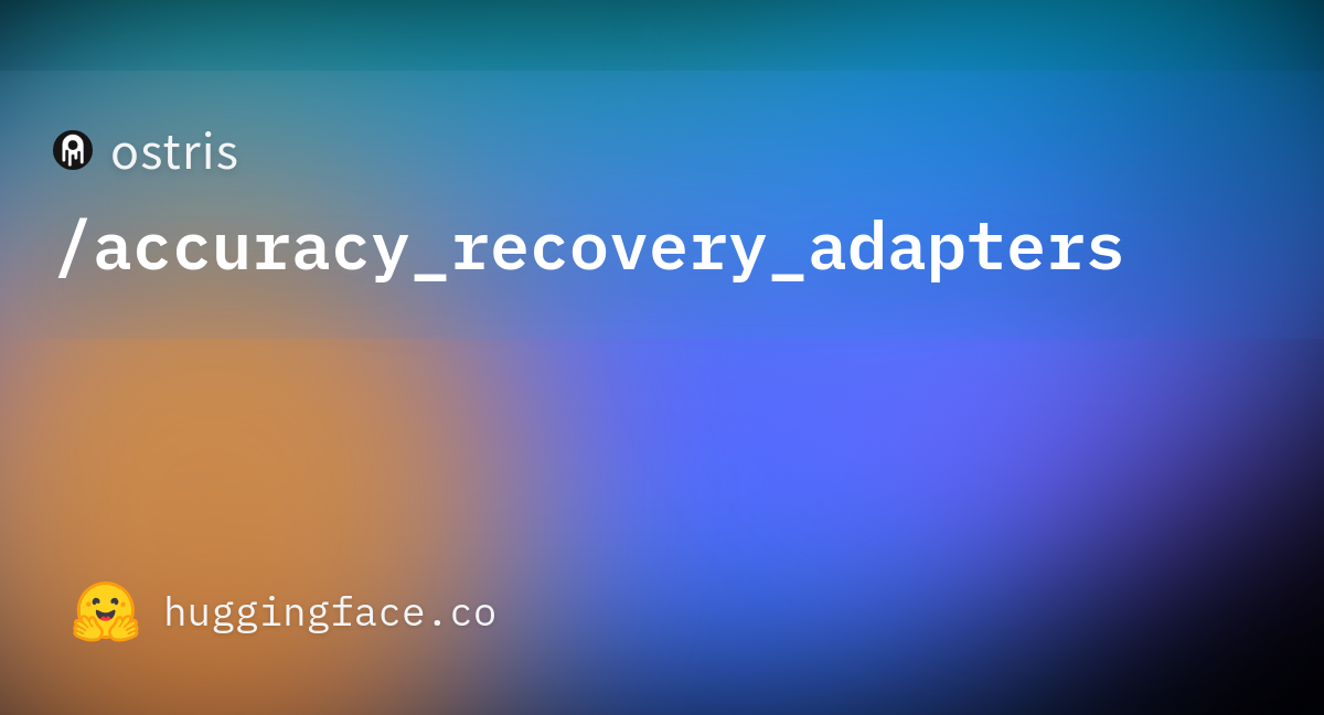https://huggingface.co/ostris/accuracy_recovery_adapters - Software ...