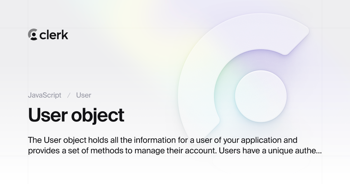 JavaScript: User object