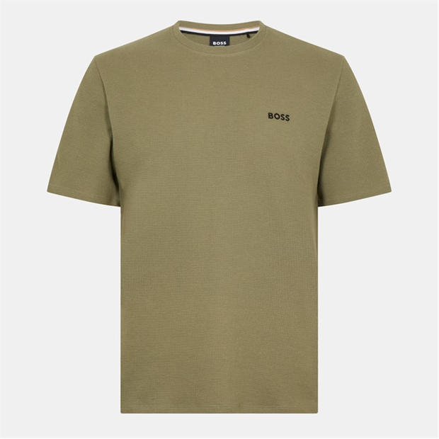 Boss: Boss Mens BOSS Bodywear Waffle T-Shirt with Structured Design