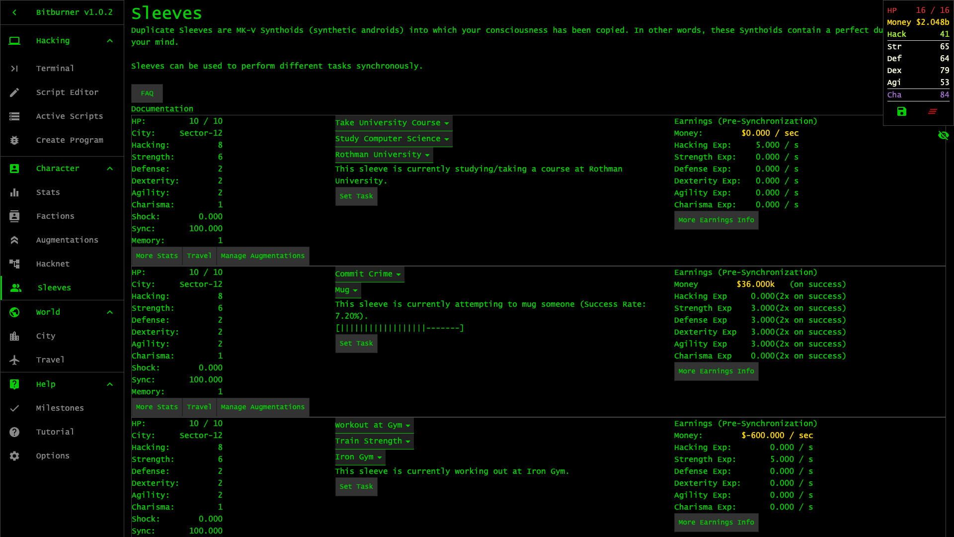 Bitburner screenshot 4