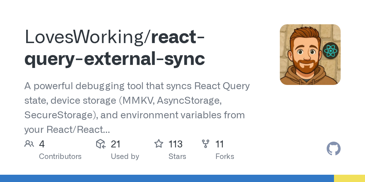 GitHub - LovesWorking/react-query-external-sync: A tool that can be...