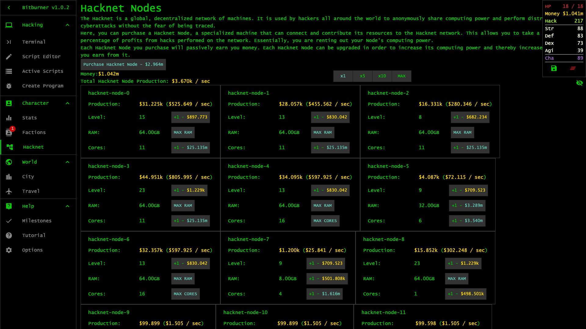 Bitburner screenshot 8