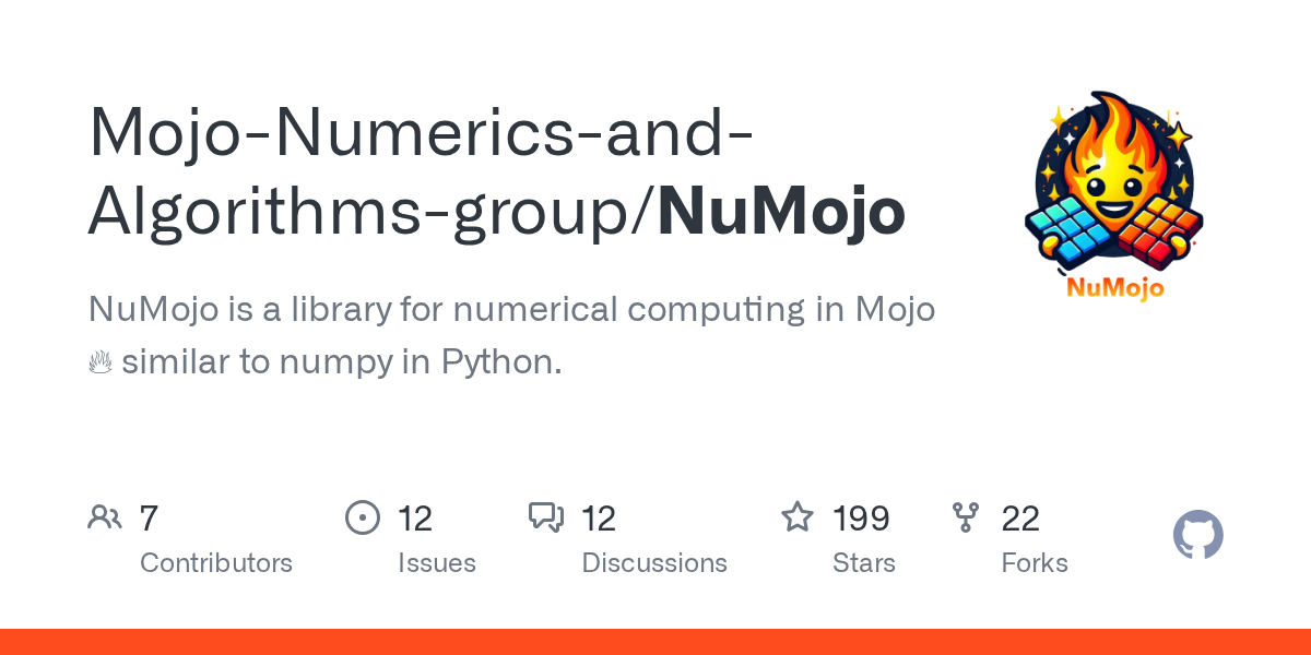 GitHub - Mojo-Numerics-and-Algorithms-group/NuMojo: NuMojo is a lib...
