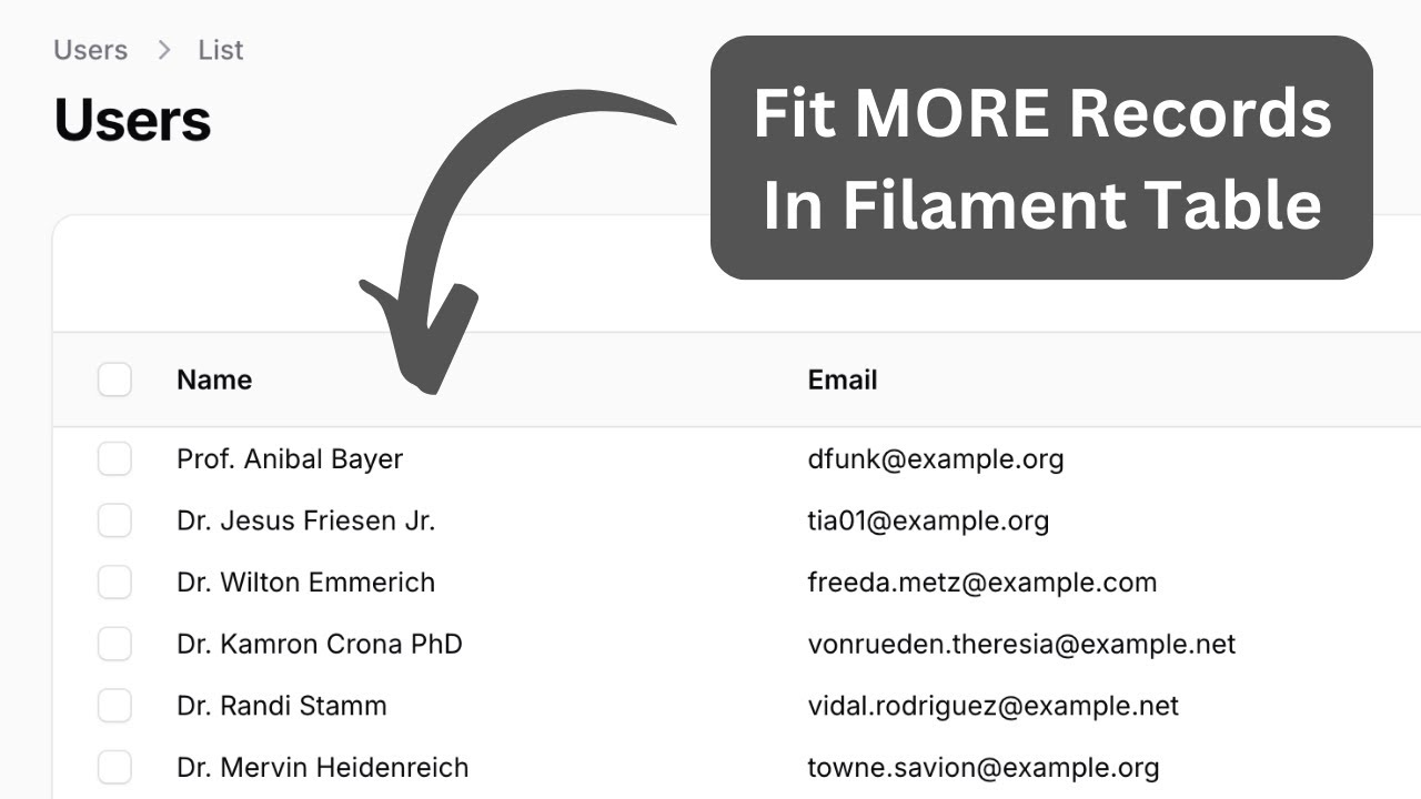 Filament Table: Remove Border and Padding to Fit More Entries