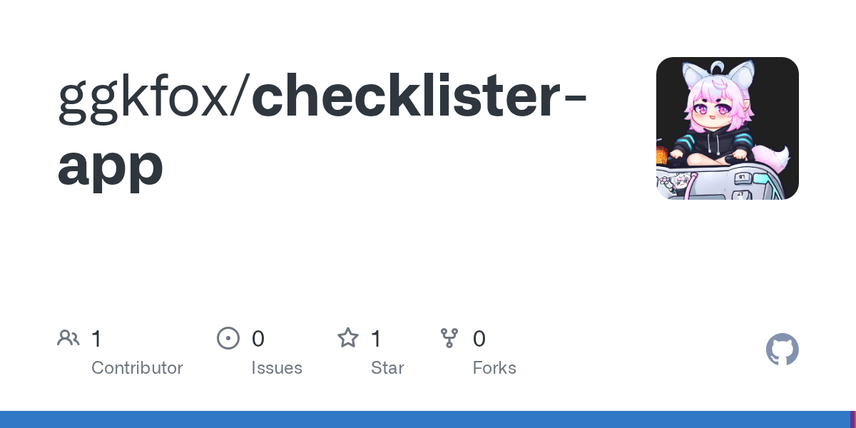 GitHub - ggkfox/checklister-app