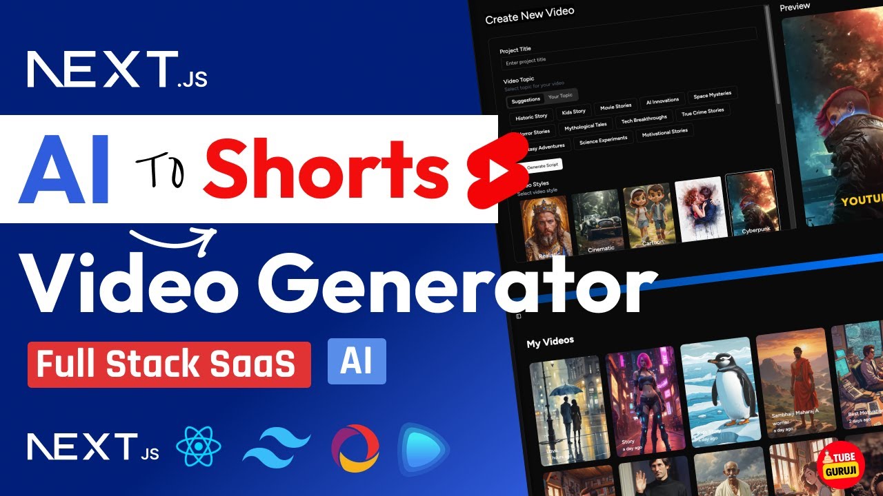 🚀 Build AI Short Video Generator Using NextJs, React, Tailwind, ...