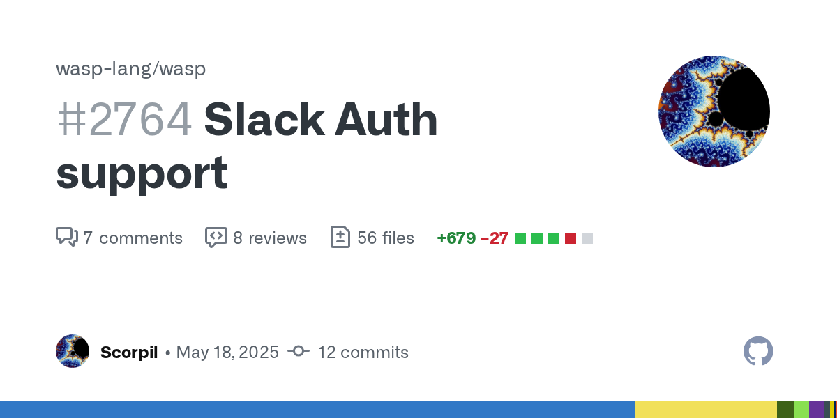 Slack Auth support by Scorpil · Pull Request #2764 · wasp-lang/wasp