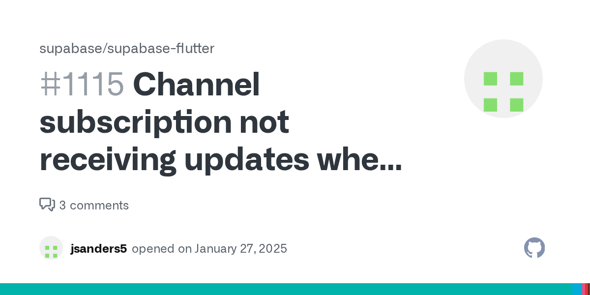 Channel subscription not receiving updates when iOS app is in the ...