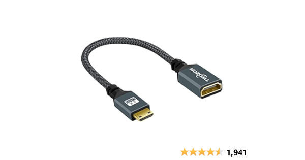 Twozoh Mini HDMI to HDMI Adapter, Mini HDMI Male to full HDMI Femal...