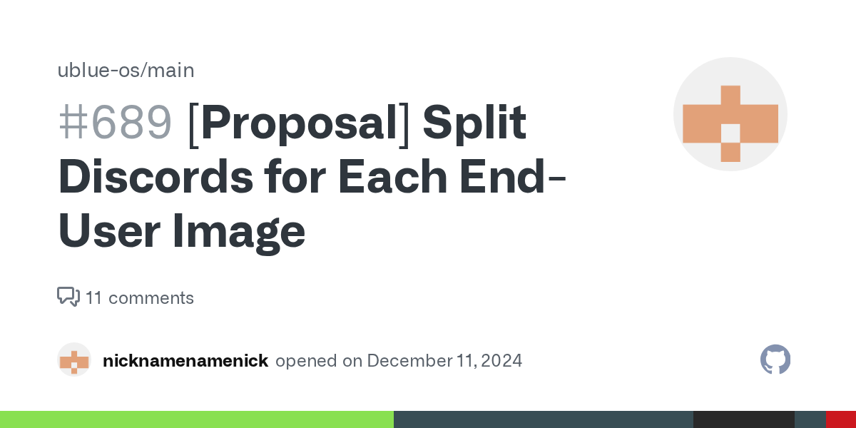 [Proposal] Split Discords for Each End-User Image · Issue #689 · ub...