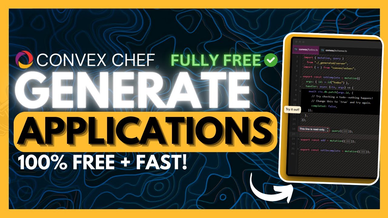 Convex Chef: FASTEST and FREE Way To Create Full-Stack Applications...