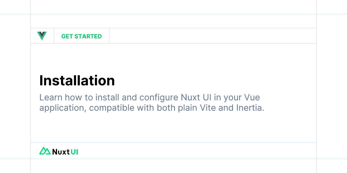 Installation - Nuxt UI  v3 for Vue