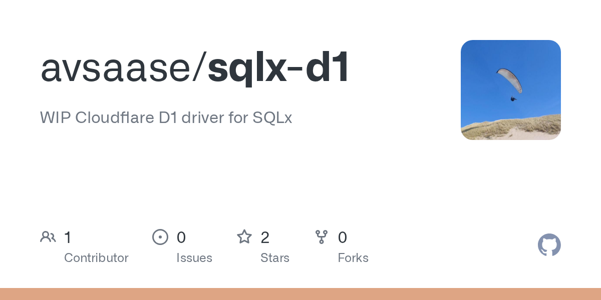 GitHub - avsaase/sqlx-d1: WIP Cloudflare D1 driver for SQLx
