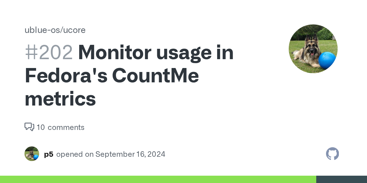 Monitor usage in Fedora's CountMe metrics · Issue #202 · ublue-os...