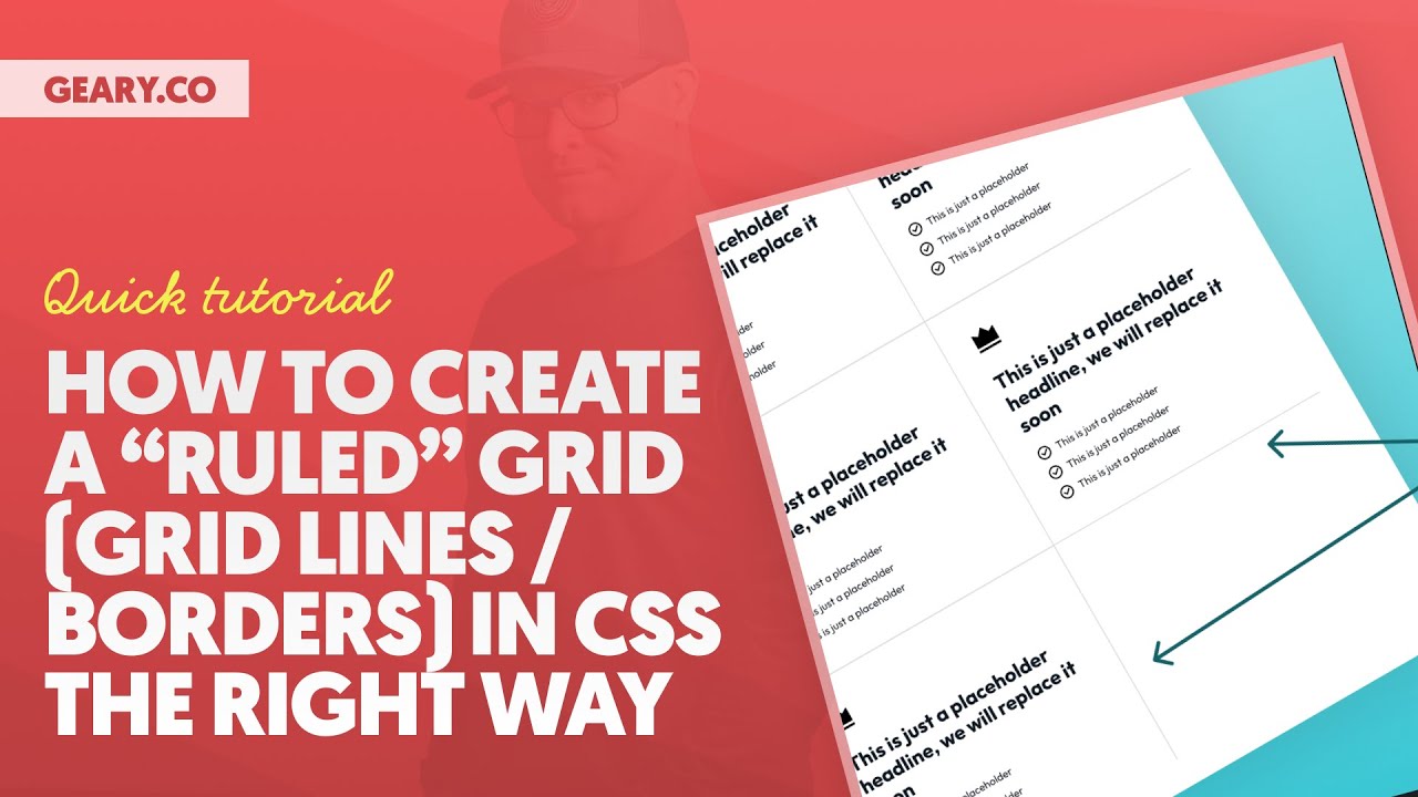 How to Create a “Ruled” Grid (Lines / Grid Borders) in CSS the Righ...