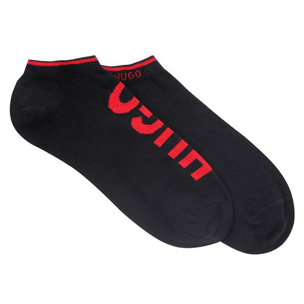 Hugo: Hugo Men's Logo 2 Pack Trainer Socks