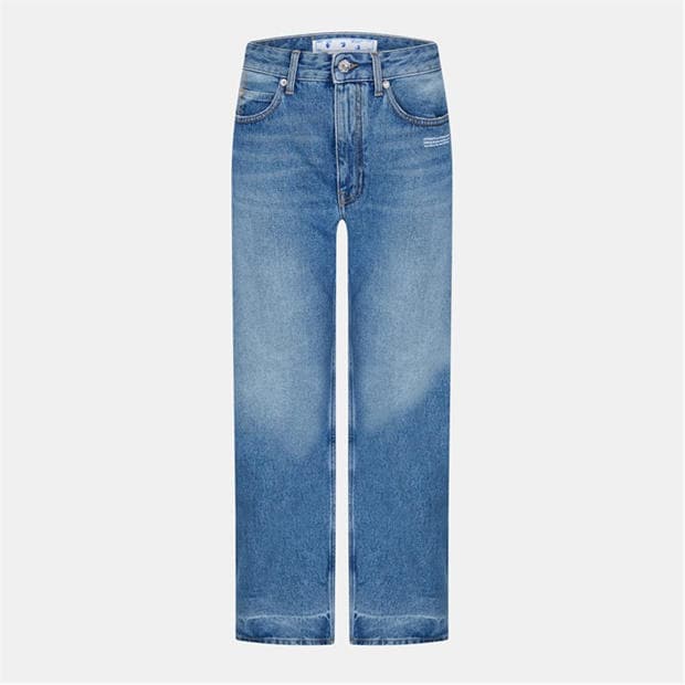 Off White: Off White Women's Crprt 90 Ft Jn Straight Leg Jeans