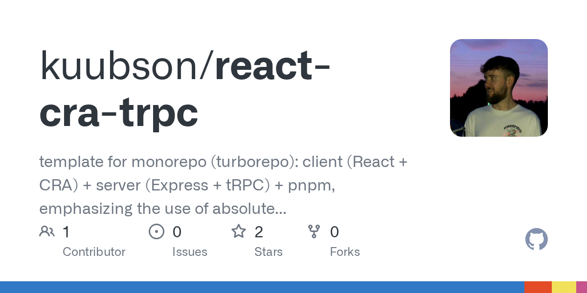 GitHub - kuubson/react-cra-trpc: template for monorepo (turborepo):...