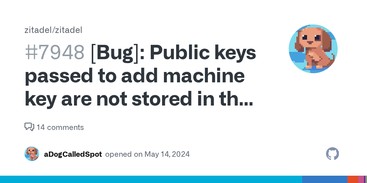 [Bug]: Public keys passed to add machine key are not stored in the ...